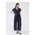 New Arrivals Damoverall Plisserade byxor med V-ringad